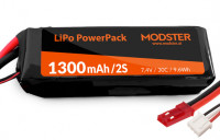 LiPo Pack 2S 7.4V 1300 mAh 30C (JST) MODSTER PowerPack Easy Trainer 1280 LiPo Pack 2S 7.4V 1300 mAh 30C (JST) MODSTER PowerPack Easy Trainer 1280