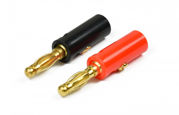 Banana plug red/black with 4mm gold contact plugs