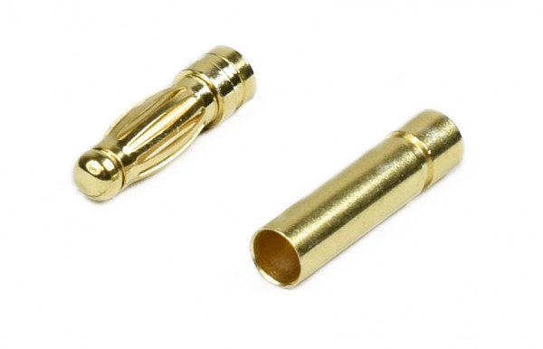 Gold contact plug 3mm 1 pair