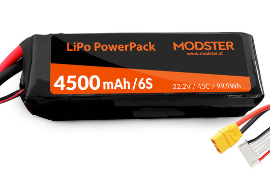 MODSTER LiPo PowerPack 6S 22,2V 5000 mAh 45C (XT90)