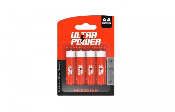 Batterie MODSTER Ultra Power AA Mignon Blister 4 Stück